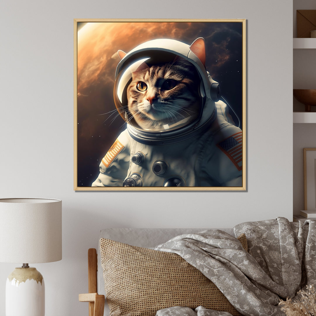 Space Cat Photography - Blue Cat Wall Art
