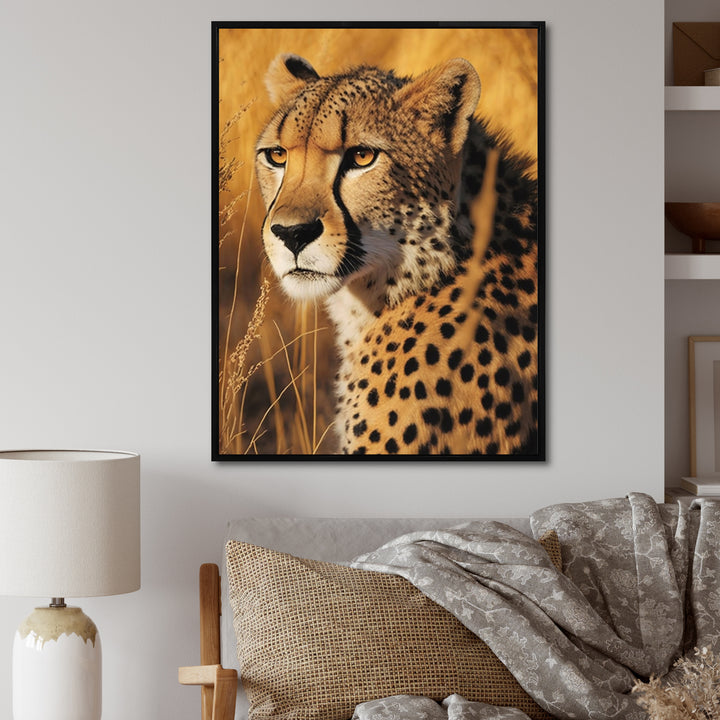 Majestic Cheetah In Savanna Plains - Cheetah Wall Decor