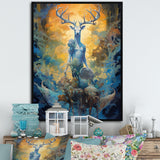 Majestic Deer In Magical Forest - Deer Canvas Wall Art
