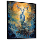 Majestic Deer In Magical Forest - Deer Canvas Wall Art