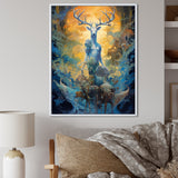 Majestic Deer In Magical Forest - Deer Canvas Wall Art