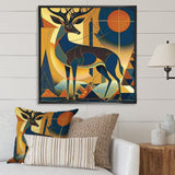 Gracious Deer Retro Geometric - Deer Wall Decor