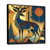 Gracious Deer Retro Geometric - Deer Wall Decor