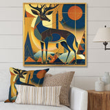Gracious Deer Retro Geometric - Deer Wall Decor