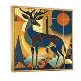 Gracious Deer Retro Geometric - Deer Wall Decor