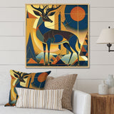 Gracious Deer Retro Geometric - Deer Wall Decor