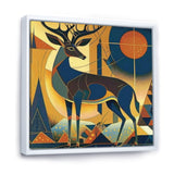 Gracious Deer Retro Geometric - Deer Wall Decor