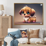 Cute Anime Dachshund - Dog Daschund Wall Art Prints