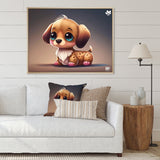 Cute Anime Dachshund - Dog Daschund Wall Art Prints