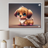 Cute Anime Dachshund - Dog Daschund Wall Art Prints