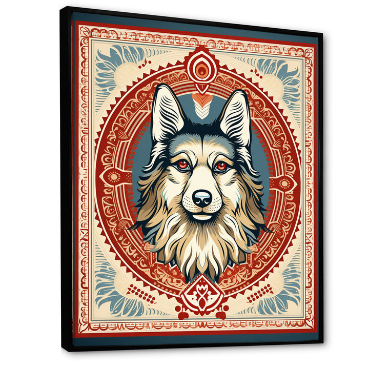 Retro Illustration Of Courteous Dog - Dog Wall Art Prints