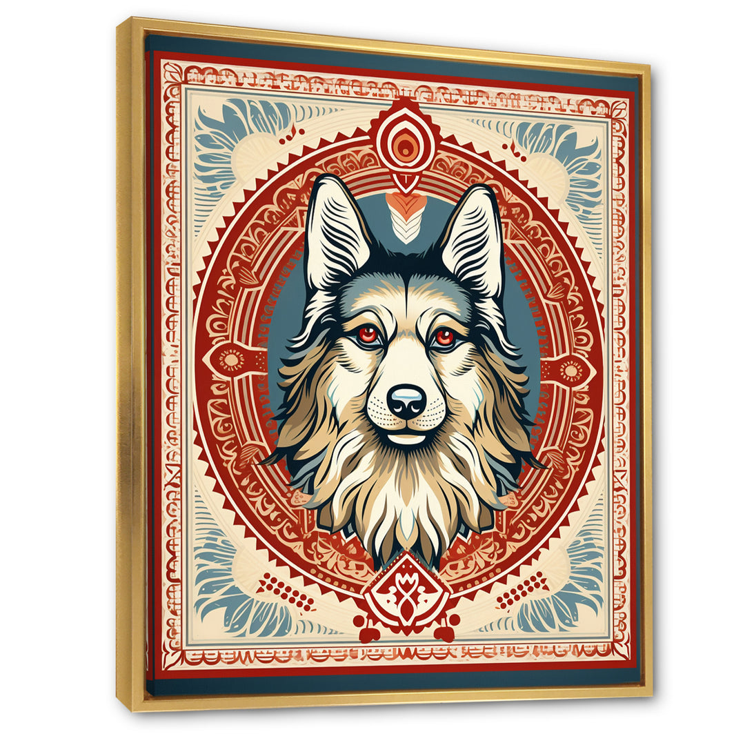 Retro Illustration Of Courteous Dog - Dog Wall Art Prints