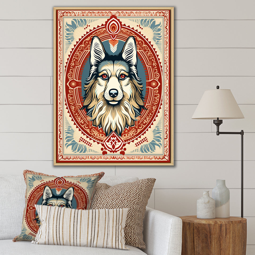 Retro Illustration Of Courteous Dog - Dog Wall Art Prints