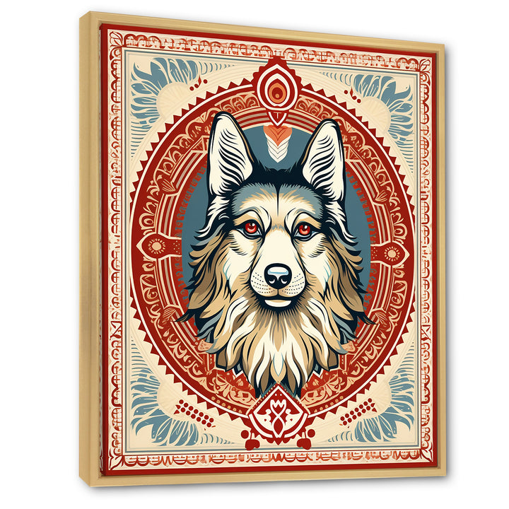 Retro Illustration Of Courteous Dog - Dog Wall Art Prints