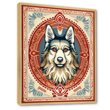 Retro Illustration Of Courteous Dog - Dog Wall Art Prints