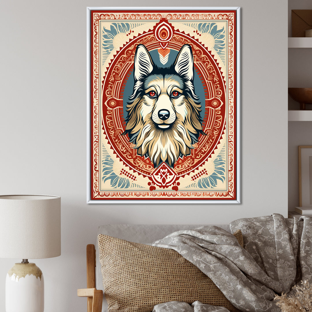 Retro Illustration Of Courteous Dog - Dog Wall Art Prints