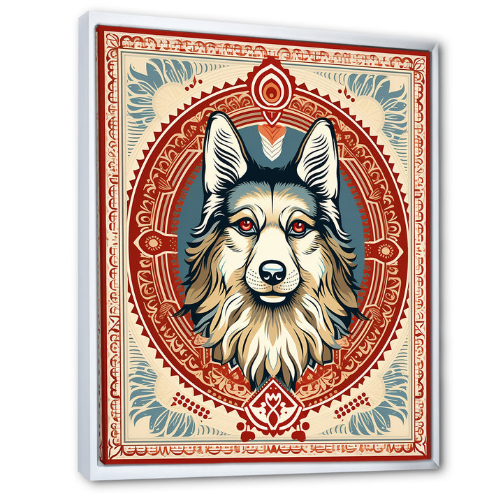 Retro Illustration Of Courteous Dog - Dog Wall Art Prints