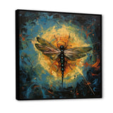 Expressive Painting Of Dragonfly - Dragonfly Living Room Wall Art