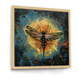 Expressive Painting Of Dragonfly - Dragonfly Living Room Wall Art