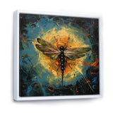Expressive Painting Of Dragonfly - Dragonfly Living Room Wall Art