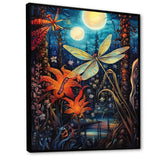 Majestic Dragonfly In Enchanted Forest - Blue Dragonfly Wall Art