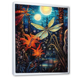 Majestic Dragonfly In Enchanted Forest - Blue Dragonfly Wall Art