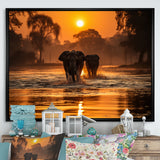 Glorious Elephant In The Wild Wildlife Photography - Elephant Large Canvas Wall Art