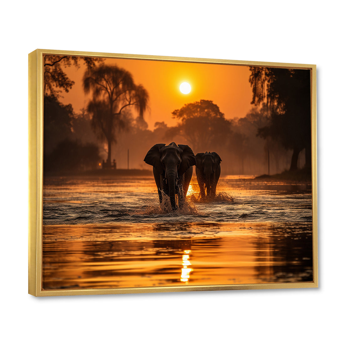 Glorious Elephant In The Wild Wildlife Photography - Elephant Large Canvas Wall Art