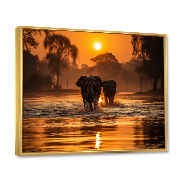 Glorious Elephant In The Wild Wildlife Photography - Elephant Large Canvas Wall Art