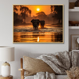 Glorious Elephant In The Wild Wildlife Photography - Elephant Large Canvas Wall Art