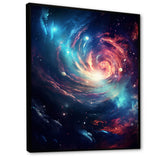 Vibrant Space Galaxy - Flamingo Living Room Wall Art