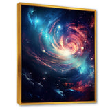 Vibrant Space Galaxy - Flamingo Living Room Wall Art