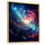 Vibrant Space Galaxy - Flamingo Living Room Wall Art