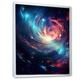 Vibrant Space Galaxy - Flamingo Living Room Wall Art