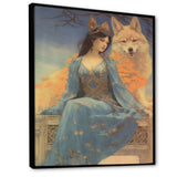 Cosmic Fox With Mystical Woman - Fox Wall Art Prints