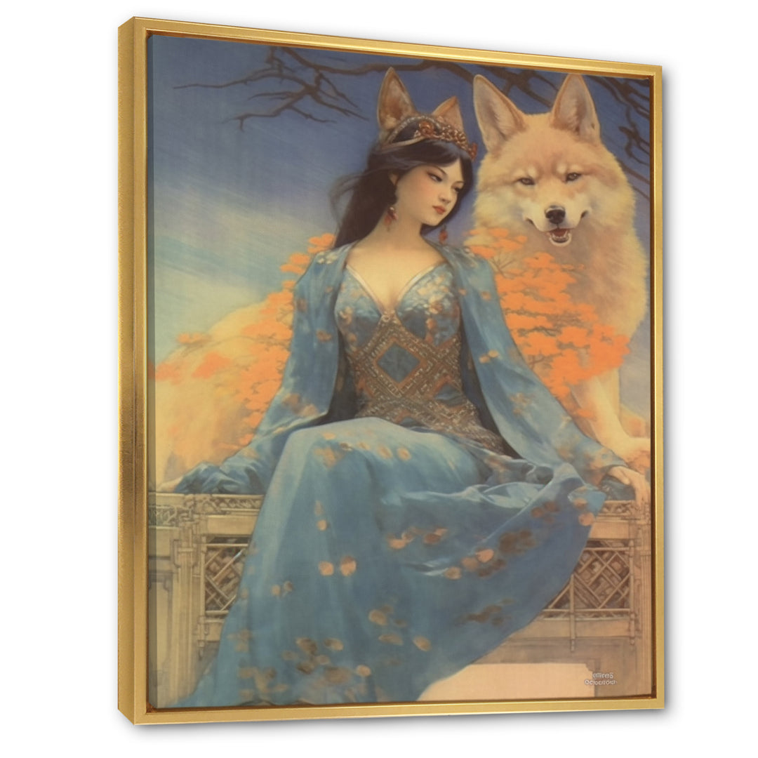 Cosmic Fox With Mystical Woman - Fox Wall Art Prints