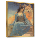 Cosmic Fox With Mystical Woman - Fox Wall Art Prints