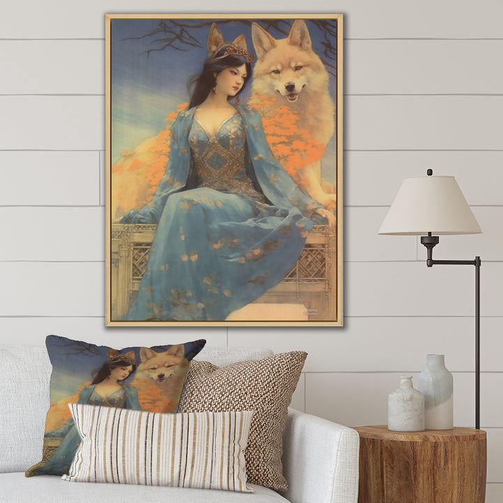 Cosmic Fox With Mystical Woman - Fox Wall Art Prints