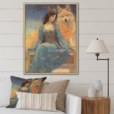 Cosmic Fox With Mystical Woman - Fox Wall Art Prints