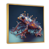 Neon Frog - Frog Framed Canvas Art