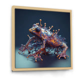 Neon Frog - Frog Framed Canvas Art