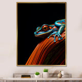 Portrait Of Pinstriped Tree Frog Wildlife - Frog Home Decor Art