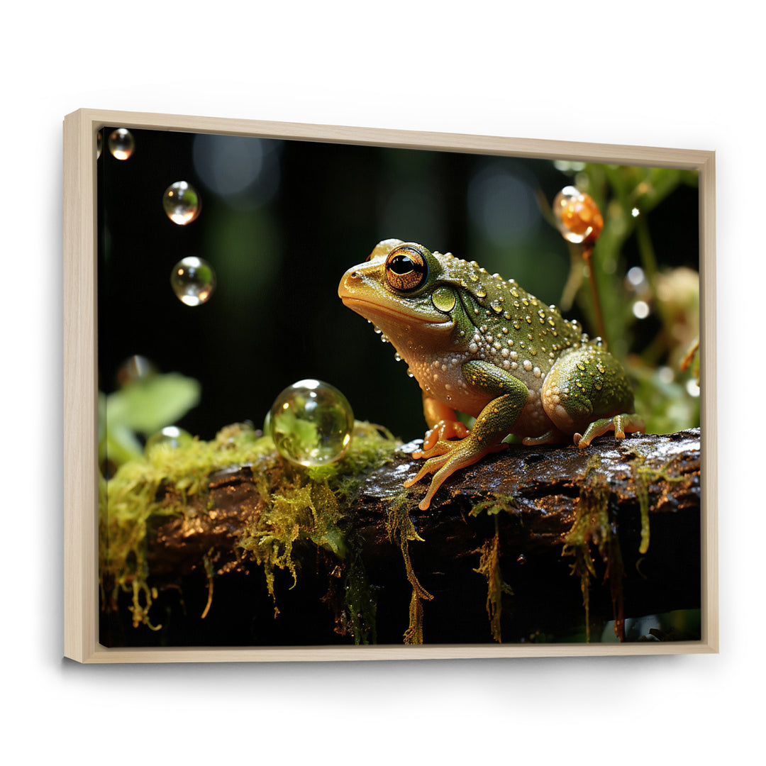 Portrait Of Green Frog Nature Photography - Frog Bedroom Wall Art