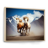 Wild Horses Galloping In The Mountains - Horse Large Canvas Wall Art