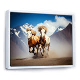 Wild Horses Galloping In The Mountains - Horse Large Canvas Wall Art