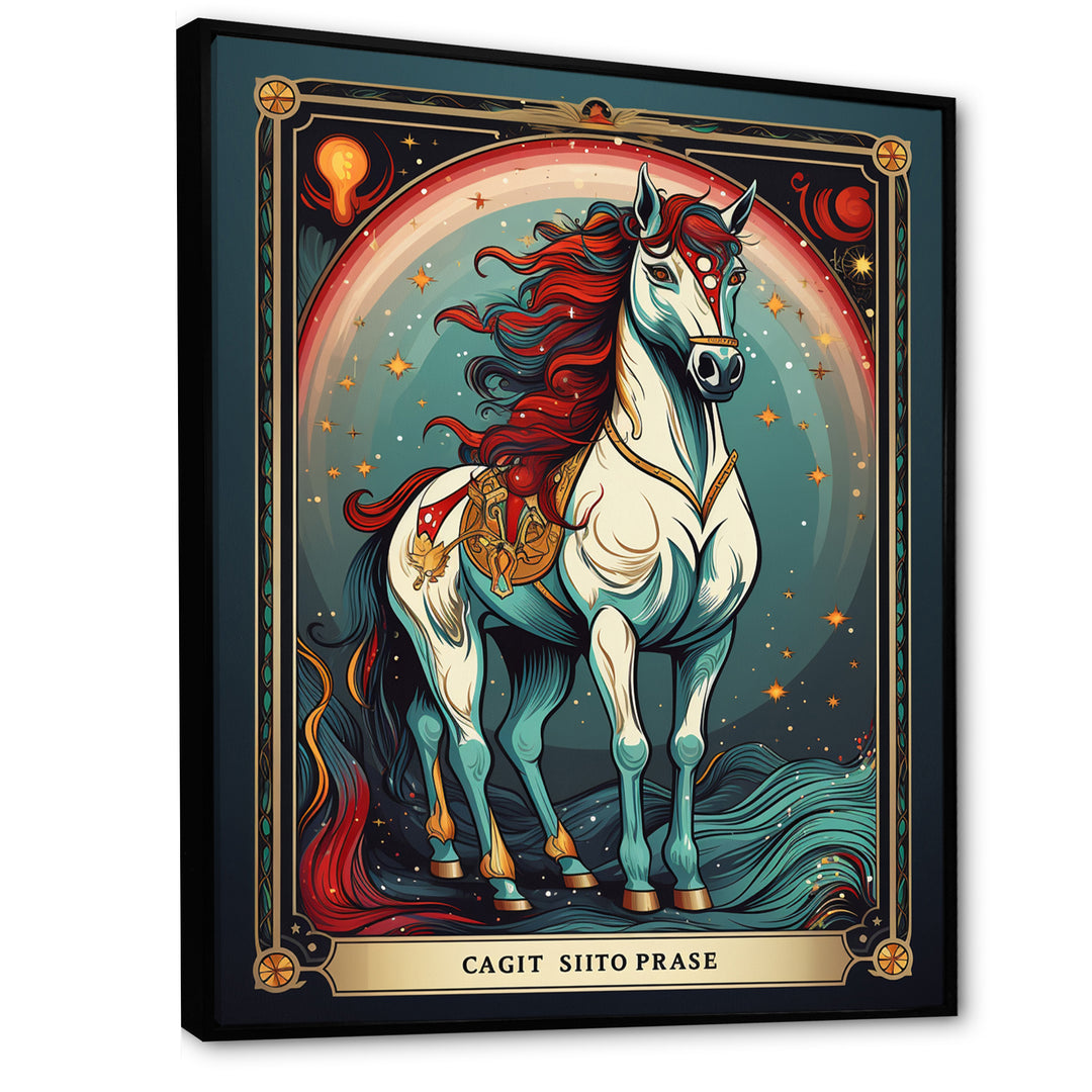 White Red Majestic Horse - Horse Canvas Wall Art