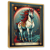 White Red Majestic Horse - Horse Canvas Wall Art