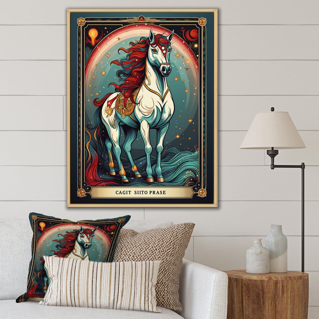 White Red Majestic Horse - Horse Canvas Wall Art