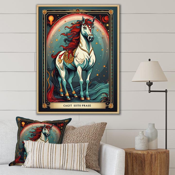 White Red Majestic Horse - Horse Canvas Wall Art