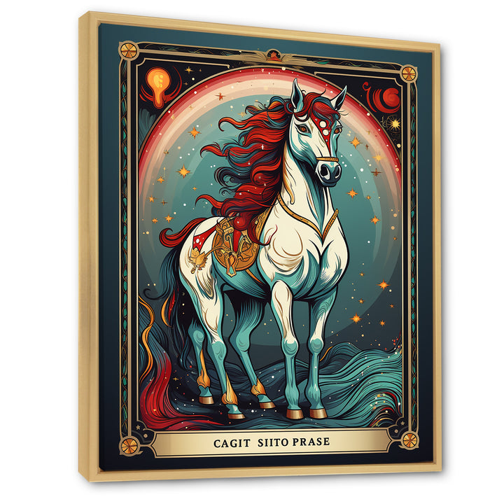 White Red Majestic Horse - Horse Canvas Wall Art